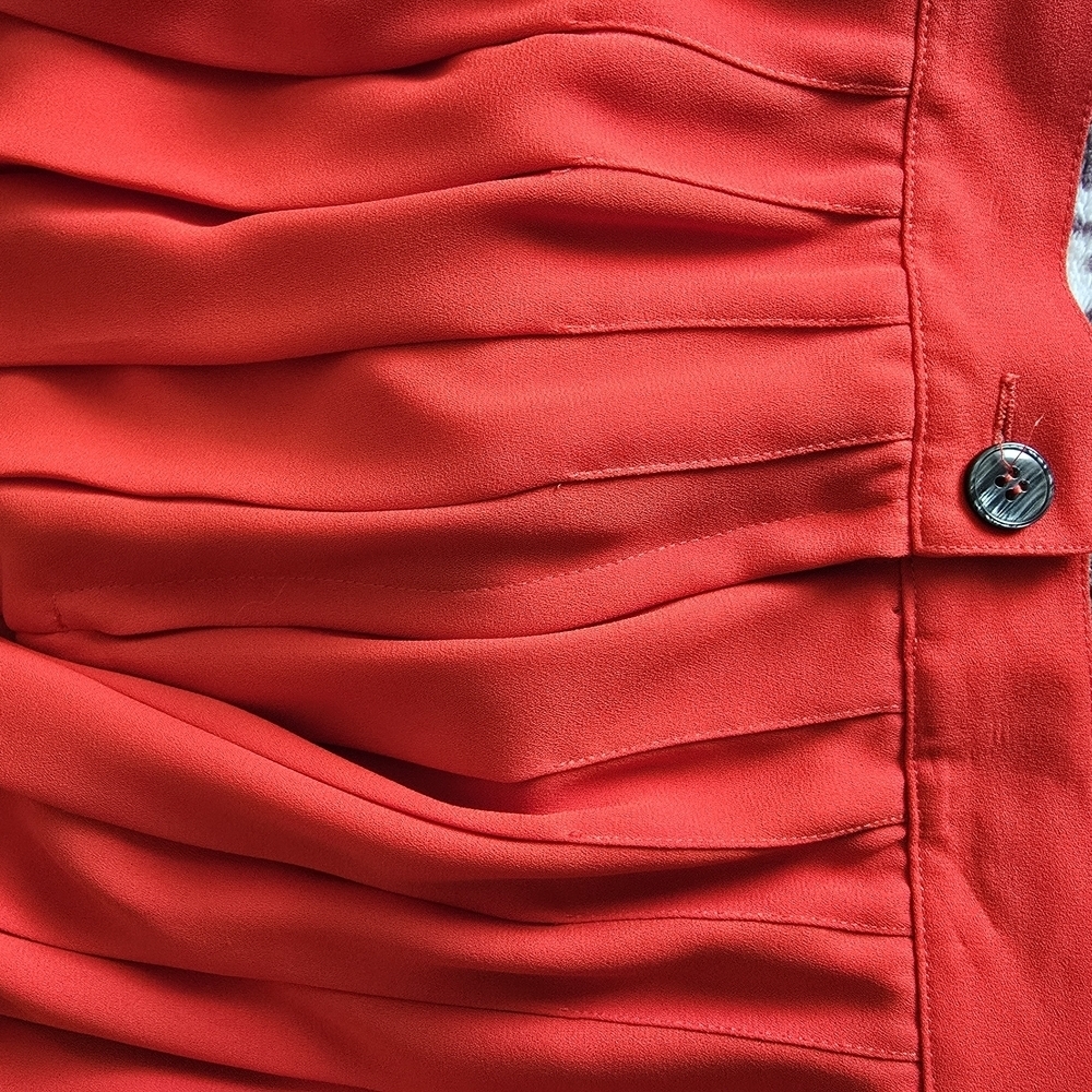 Liz Claiborne Red Pleated Midi Skirt Night Out - Picture 7 of 11